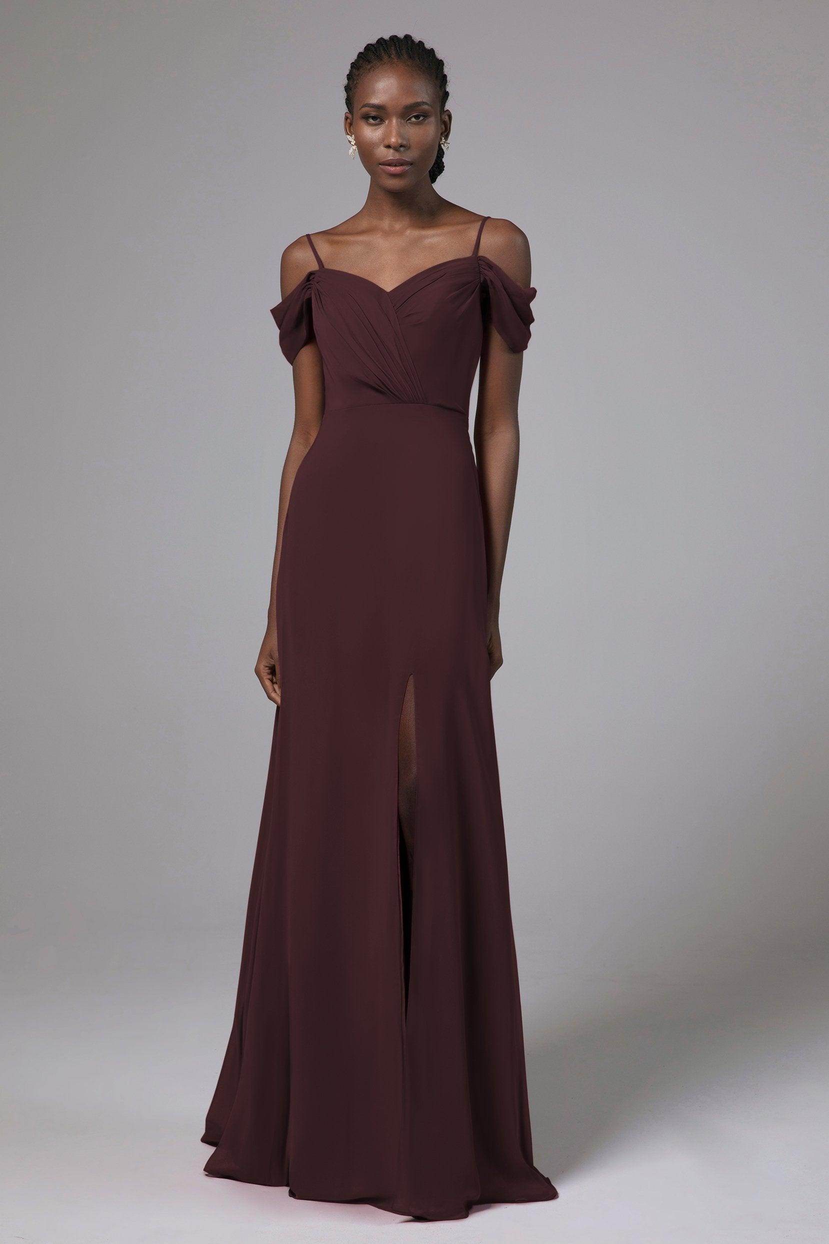 A-Line Floor Length Chiffon Bridesmaid Dress Formal Dresses CB0412 - COCOMELODY